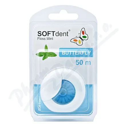 SOFTdent Nić dentystyczna miętowa 50m 1szt
