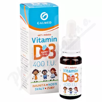 Vitamín D3 400 IU kapky pro děti 10ml Galmed