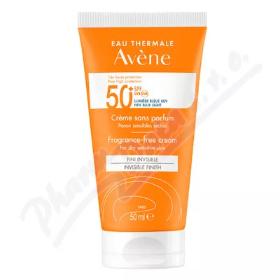 AVENE Sun Krém bez parfemace SPF50+ 50ml - avene kosmetika,avene,avena,avene cicalfate,avene physiolift,