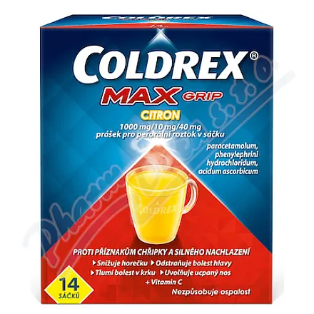 Coldrex MAXGrip Citron 1000mg/10mg/40mg scc.14 II