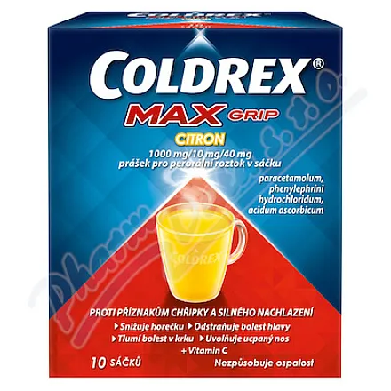 Coldrex MAXGrip Citron 1000mg/10mg/40mg scc.10 II