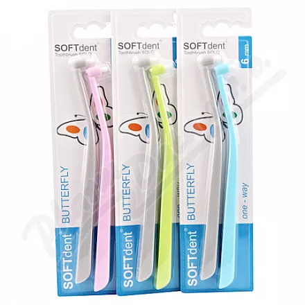 SOFTdent Butterfly zubní kartáček SOLO 2ks