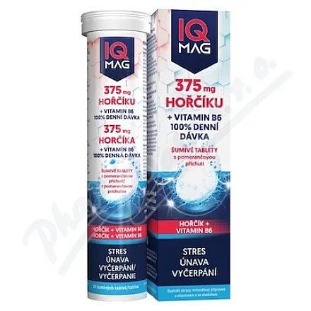 IQ Mag 375mg magnez+vit.B6 pomarańczowy tbl 20szt