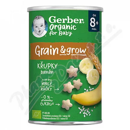 Gerber Organiczne chrupki bananowe 35g 8M