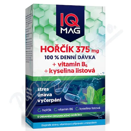 IQ Mag 375mg magnez+vit.B6+kwas.foliowy cps.60