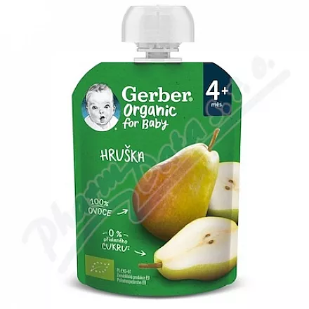 Gerber Hruška kapsička BIO 90g 4M+