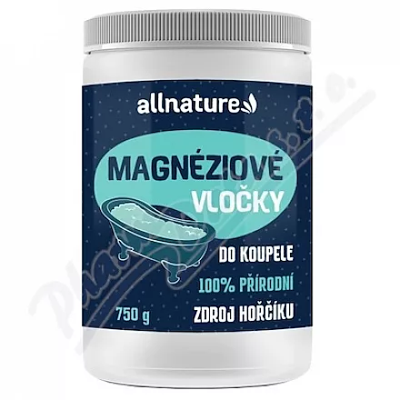 Allnature Magnesium płatki do kąpieli 100% 750g