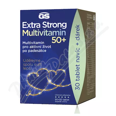 GS Extra Strong Multivit.50+ tbl.90+30 dárek 2022