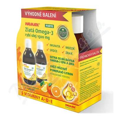 Walmark Zlatá Omega-3 1500mg 2x250ml Promo 2022