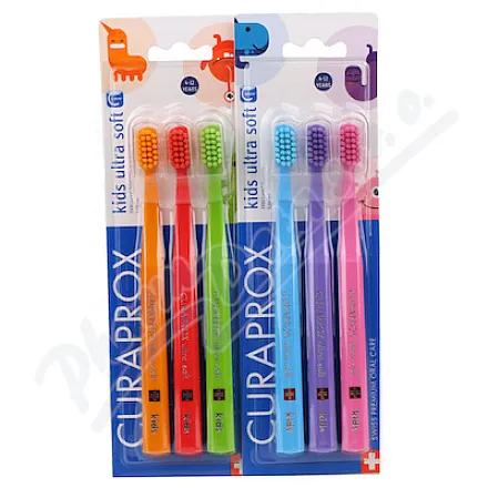 CURAPROX CS Kids zubní kartáček 4-12 let 3ks