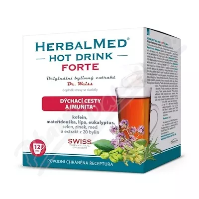 HERBALMED HotDrink Forte Dr.Weiss s kofein.12sáčků