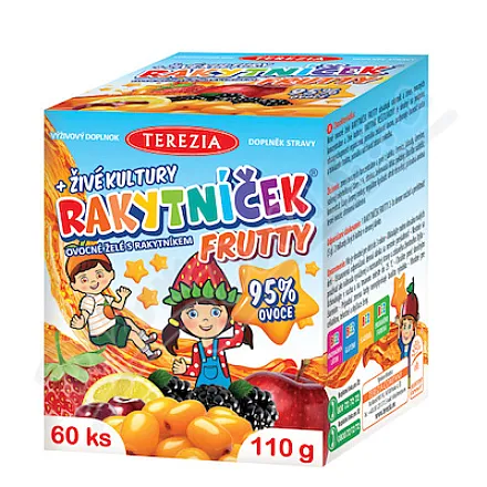 RAKYTNÍČEK Frutty ovocné želé+živé kultury 60ks