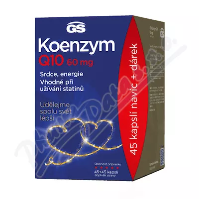 GS Koenzym Q10 60mg cps.45+45 dárek 2022 ČR/SK