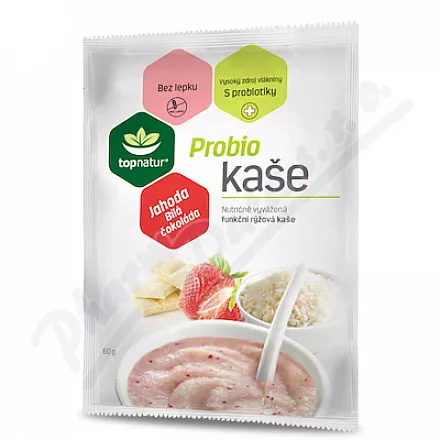 Topnatur Probio kaše jahoda&bílá čokoláda 60g