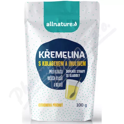 Allnature Křemelina kolagen+inulin př.citrón 100g - vlasová péče,péče o vlasy,