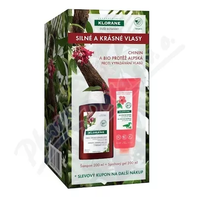 KLORANE XMASS Chinin Šampon 200ml+Sprch.gel 200ml
