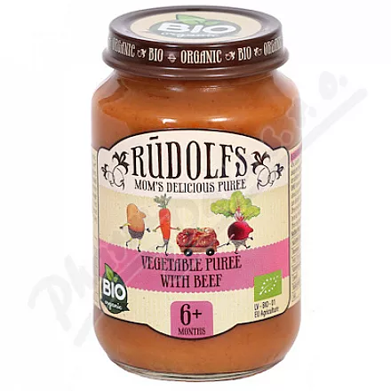 Rudolfs Zelenina a hovězí maso BIO 190g 6M+