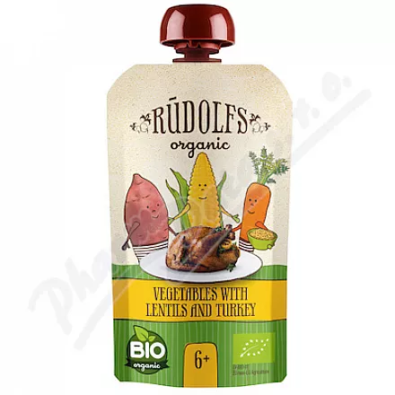 Rudolfs Zelenina čočka krůta kapsička BIO 110g 6M+