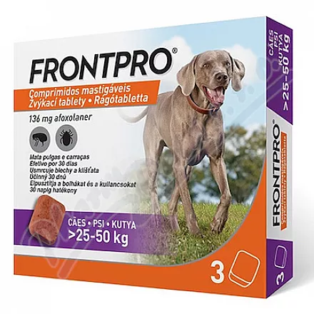Frontpro 136mg 25-50kg do żucia tbl.3