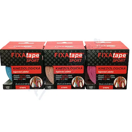 FIXAtape STRIPS sport tejp.páska 25x5cm mix 20ks