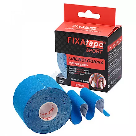 FIXAtape STRIPS sport tejp.páska 25x5cm modrá 20ks