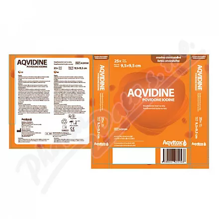 Aqvidine Povidone Iodine 9,5x9,5cm 25szt
