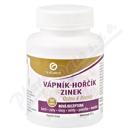 Vápník-Hořčík-Zinek Osteo&Beauty tbl.100 Galmed