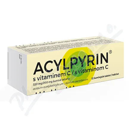 Acylopiryna z witaminą C 320mg/200mg tbl.eff.12