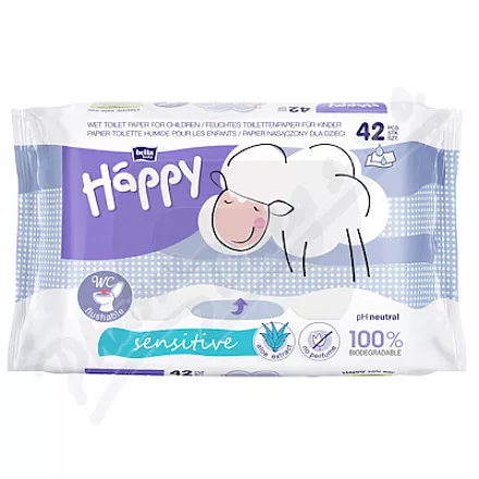 Happy vlhčený toaletní papír aloe 42ks