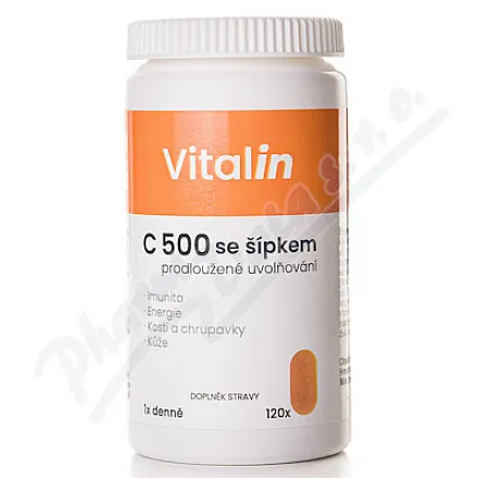 Vitalin C 500 z owocem dzikiej róży tbl.120
