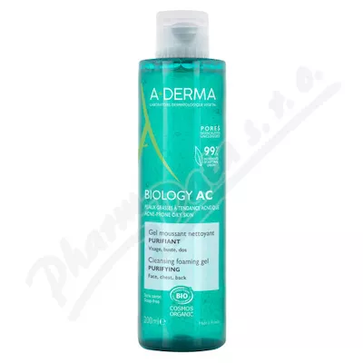 A-DERMA BIOLOGY AC Čisticí pěnivý gel 200ml - odličování,odličování obličeje,čištění obličeje,čistění pleti,