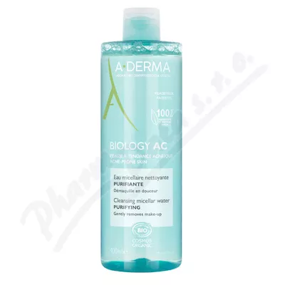 A-DERMA BIOLOGY AC Čisticí micelární voda 400ml - odličování,odličování obličeje,čištění obličeje,čistění pleti,