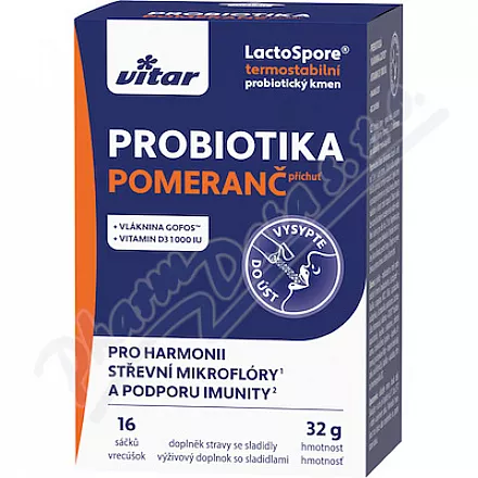 Vitar Probiotyki błonnik wit.C i D 16x2g
