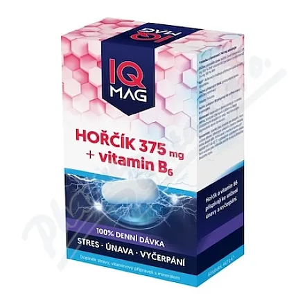 IQ Mag Hořčík 375mg + vitamin B6 tob.60