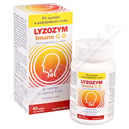 LYZOZYM Imuno C D Selen + wit. E i K, tabletki do ssania, 40 szt.