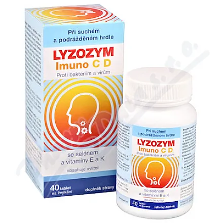 LYZOZYM Imuno C D Selen+vit.E a K žvýkací tbl.40