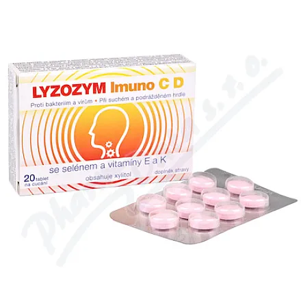 LYZOZYM Imuno C D Selen + wit. E i K – tabletki do ssania, 20 szt.