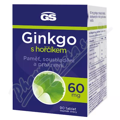 GS Ginkgo 60mg s hořčíkem tbl.90