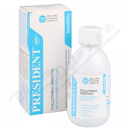 PRESIDENT Sensitive ústní voda bez alkoholu 200ml