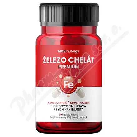 MOVit Železo Chelát Premium cps.30