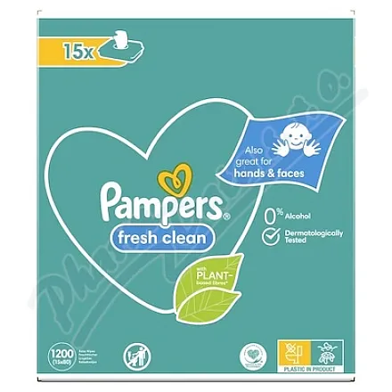 Pampers Fresh&Clean čistící ubrousky 15x80ks