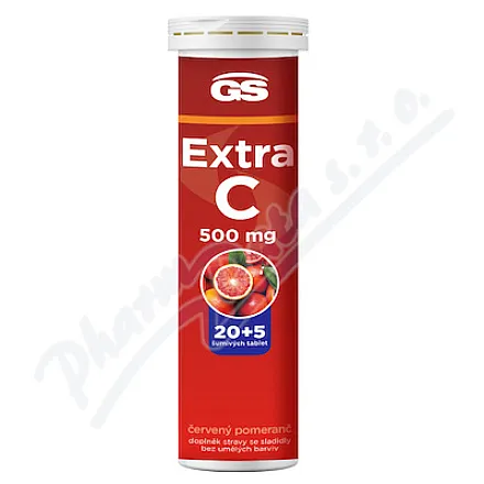 GS Extra C 500mg červený pomeranč eff.tbl.20+5