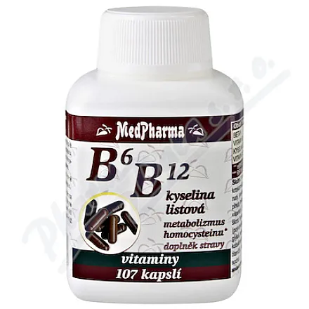 MedPharma B6 B12 kwas foliowy cps.107