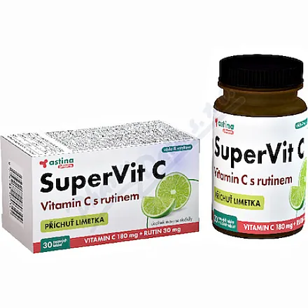 Astina Supervit C s rutinem limetka tbl.30
