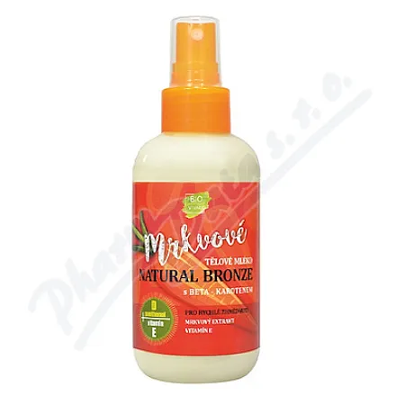 VIVACO mrkvové tělové mléko Natural bronz 150ml