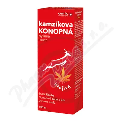 Cemio Kamzíkova konopná mast hřejivá 200ml