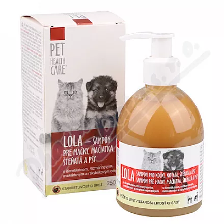 PET HEALTH CARE LOLA šamp. kočky/psy s dávk. 250ml - Veterinární přípravky a potřeby pro vaše mazlíčky.