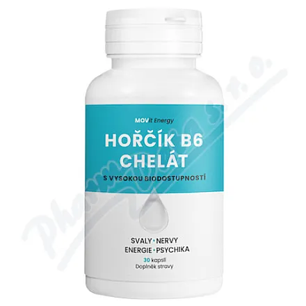 MOVit Hořčík B6 Chelát cps.30