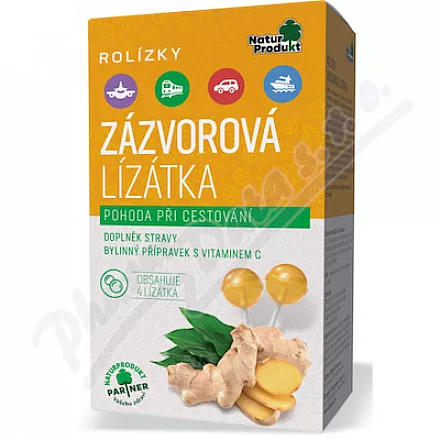 Naturprodukt Rolízky zazvorová lízátka 4ks