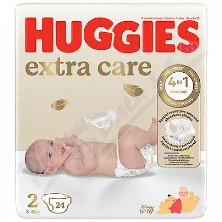 HUGGIES extra care 2 3-6kg 24ks